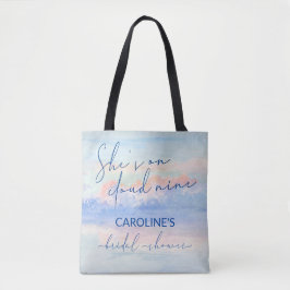 Shit auf Cloud Nine Pastel Watercolor Brautparty Tasche