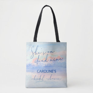 Shit auf Cloud Nine Pastel Watercolor Brautparty Tasche