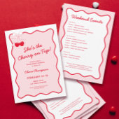 Shit the Cherry on top Junggeselinnen-Abschied Einladung