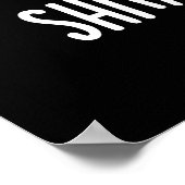 Shitake Happens Funny Mushroom Pub Dark BG Poster (Ecke)