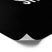 Shitake Happens Funny Mushroom Pub Dark BG Poster (Ecke)