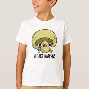 Shitake Happens Funny Mushroom Pub T-Shirt