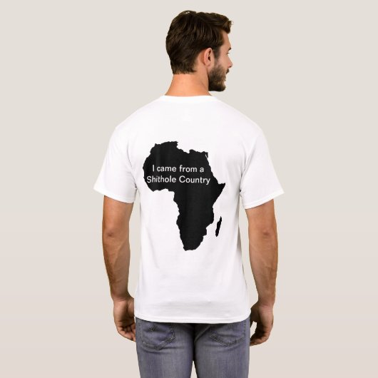 Shithole Land-grundlegender Mann-T - Shirt (Schwarz voll)