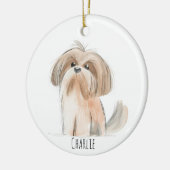 Shitzu Dog Ornament (Links)