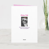 Shitzu Girl Grußkarte Karte (Rückseite)