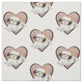 shitzu im Herzen Stoff (Muster)