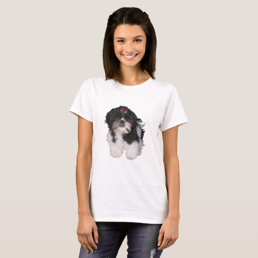 Shitzu Shih Tzu Puppy Hunde T-Shirt (Vorne ganz)
