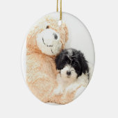 SHITZU UND TEDDY-BEAR-ORNATION KERAMIKORNAMENT (Rechts)