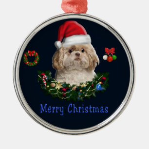 Shitzu-Weihnachtsbaumschmuck Ornament Aus Metall