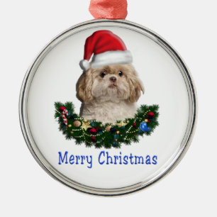 Shitzu-Weihnachtsbaumschmuck Ornament Aus Metall
