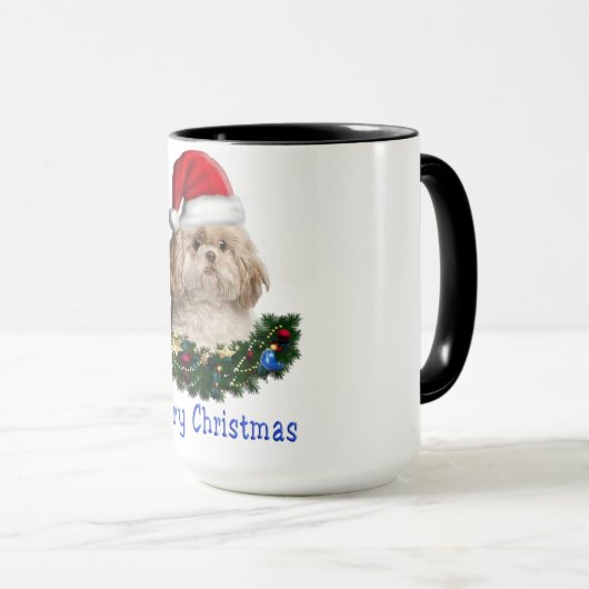Shitzu Weihnachtsgeschenke Tasse (VorderseiteRechts)