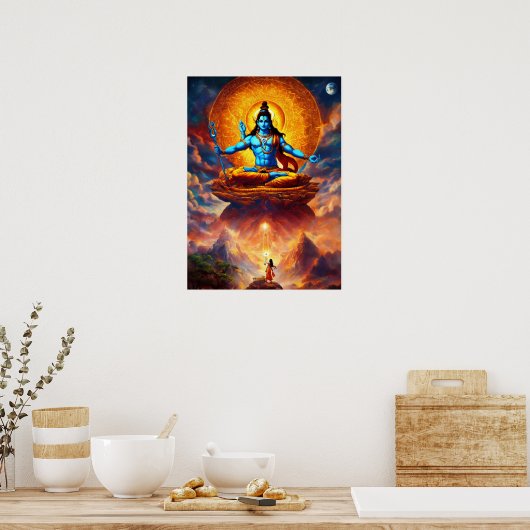 Shiv God Print, Value Poster Paper (Küche)