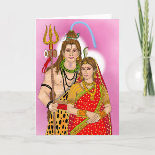 Shiv Parvati Grußkarte Karte
