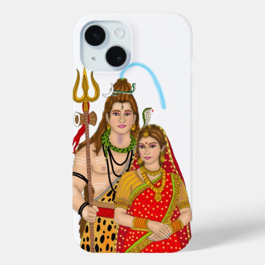 Shiv Parvati Mobile Cover (Rückseite)