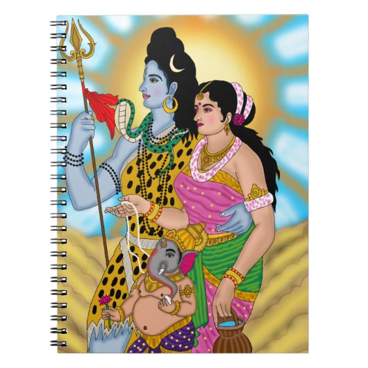 Shiv Parvati Schreibwaren Notizblock (Vorderseite)
