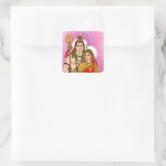 Shiv Parvati Sticker (Tasche)