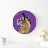 Shiv Parvati Wall Clock Große Wanduhr (Zuhause)