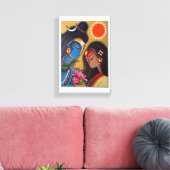 Shiv und Parvati Leinwand (Insitu (Wohnzimmer))