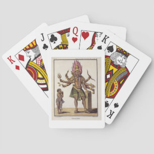 Shiva als Virapatren, Lord mit dem schlecht Spielkarten