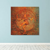 Shiva auf einem gestörten Background Overlay Leinwanddruck (Insitu (Holzboden))