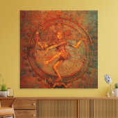 Shiva auf einem gestörten Background Overlay Leinwanddruck (Insitu (Wohnzimmer))