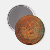 Shiva auf einem gestörten Background Overlay Magnet (Vorderseite/Rückseite)