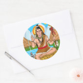 Shiva-Aufkleber Runder Aufkleber (Umschlag)