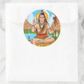 Shiva-Aufkleber Runder Aufkleber (Tasche)