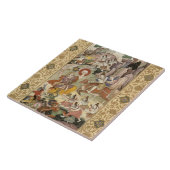 Shiva, das den Dämon Andhaka, c.1585-90 tötet Fliese (Seite)