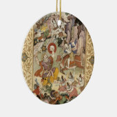 Shiva, das den Dämon Andhaka, c.1585-90 tötet Keramikornament (Rechts)