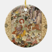 Shiva, das den Dämon Andhaka, c.1585-90 tötet Keramikornament (Hinten)