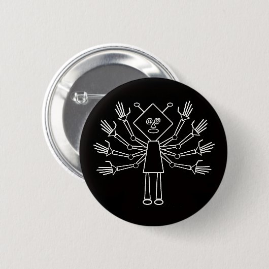 Shiva der Zerstörer Button (Vorne & Hinten)