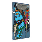 Shiva-Gesichts-Schreibwaren Mini Klemmbrett (Schrägansicht)