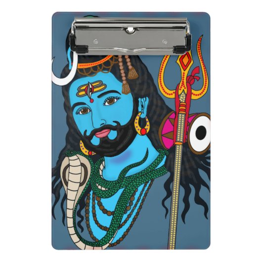 Shiva-Gesichts-Schreibwaren Mini Klemmbrett (Vorderseite)
