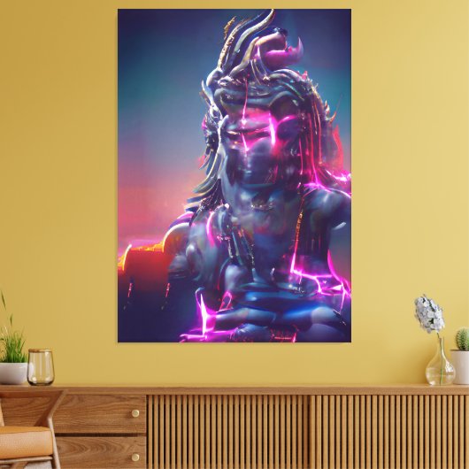 Shiva God India Leinwanddruck (Insitu (Wohnzimmer))