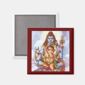 Shiva, Hindunacht Magnet (Vorderseite/Rückseite)