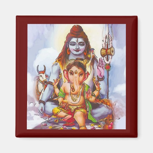 Shiva, Hindunacht Magnet (Vorne)