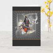 Shiva - Magie des Graus - Karte, Gruß, Anmerkung Karte (Gelbe Blume)