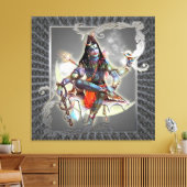 Shiva - Magie von Grau - überzogene Leinwand (Insitu (Wohnzimmer))