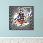 Shiva - Magie von Grau - überzogene Leinwand (Insitu (Holzboden))