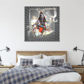 Shiva - Magie von Grau - überzogene Leinwand (Insitu (Schlafzimmer))