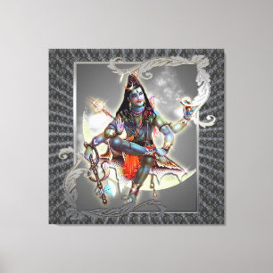 Shiva - Magie von Grau - überzogene Leinwand
