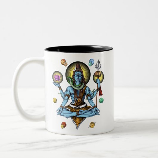 Shiva Meditation Zweifarbige Tasse (Links)