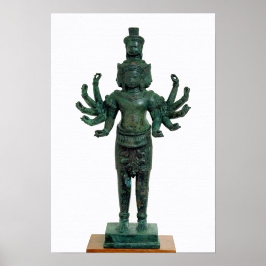 Shiva mit vielen Armen und Köpfen, Angkor Poster (Vorne)