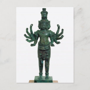 Shiva mit vielen Armen und Köpfen, Angkor Postkarte