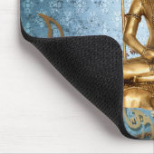 Shiva - Mousepad Blau, Golddamast (Ecke)