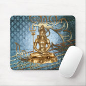 Shiva - Mousepad Blau, Golddamast (Mit Mouse)