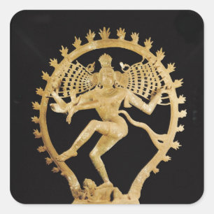 Shiva Nataraja Quadratischer Aufkleber