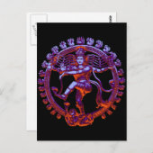 Shiva Nataraja tanzen Postkarte (Vorne/Hinten)
