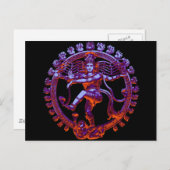 Shiva Nataraja tanzen Postkarte (Vorne/Hinten)